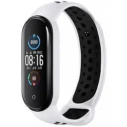 Ремінець Nike Sport Mi Band 5/6 Білий/Чорний