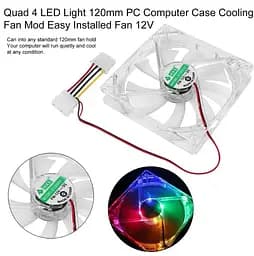 Кулер корпусний Voltronic C12025RGB Fan DC sleeve fan 4pin 120 мм LED RGB - мініатюра 2