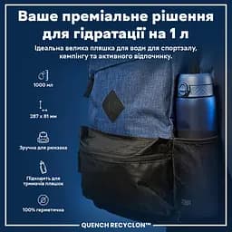 Спортивна пляшка Ion8 Quench Recyclon BPA Free, 1 л - Navy - мініатюра 2