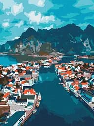 Картина по номерам на подрамнике Brushme Норвежские фьорды