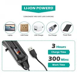 Акумуляторна машинка для стрижки (clipper) VGR V-051, 4 насадки, 2500 mAh, LED-дисплей - мініатюра 6