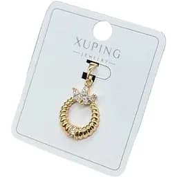 Жіночий кулон-підвіска Xuping у формі кільця з кристалами з медичного золота з покриттям справжнім золотом 18K Гіпоалергенна