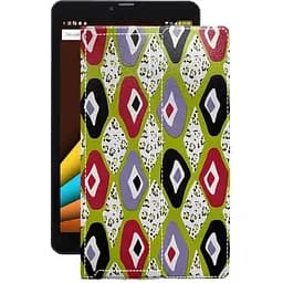 Чехол StatusCASE из экокожи для планшета Sigma X-style Tab A81 Камни-цветные