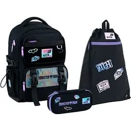 Набір: рюкзак + пенал + сумка для взуття Kite Monster High 1022 MH (SET_MH26-1022M)