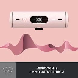 Веб-камера Logitech Brio 500 Full HD Rose (960-001421) - мініатюра 4
