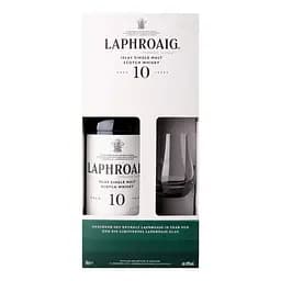 Віскі Laphroaig 10 y.o. з келихом для віскі 40% 0.7 л 