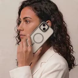 Чехол для Apple iPhone 14, Uniq MagCase, серый, противоударный, панель-накладка с MagSafe, ударопрочный TPU+PC, с магнитом MagSafe, поддержка полноценной беспроводной зарядки, ArmorStandart (ARM75280) - мініатюра 5