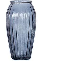 Ваза для цветов Crystal Ritz стеклянная 26 см серая (83240425-43_YBCG-240425/1)