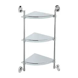 Полка стеклянная угловая 3-ярусная ZERIX LR3307-3 (LL1437)