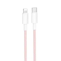 Дата кабель Borofone BX117 Source Type-C to Lightning 27W (1m) Pink