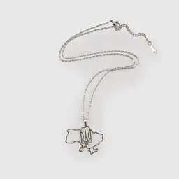 Прикраса Кулон на ланцюжку Мапа+ Герб Різнокольоровий (2000990231468А)