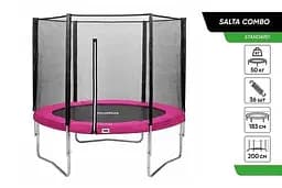 Батут Salta Combo Pink, круглый, 183 см, розовый (581P)