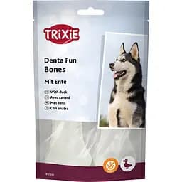 Ласощі для собак Trixie Кістка для чищення зубів Denta Fun з качкою 10 см 2 шт. 140 г (31391)