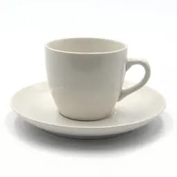 Чашка кофейная с блюдцем фарфоровая Milika White Elegance 180 мл (M0520-512)