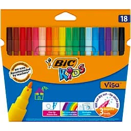 Фломастеры BIC Kids Visa, 18 цветов (888681)