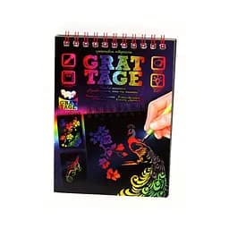 Креативна творчість Блокнот з гравюрами Grattage, А6, малий, Danko Toys