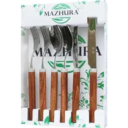 Набор столовых приборов Mazhura Beech walnut на две персоны 6 шт. (mz505661)