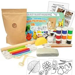Дитячий глиняний набір для творчості GL-003 природна глина 1 кг
