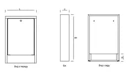 Шафа колекторна зовнішня Gorgiel SGN-1 485х580х110 мм 30412 - мініатюра 2