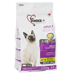 Сухий корм 1st Choice Adult Finicky Chicken для дорослих вибагливих кішок 2.72 кг (65672263030)