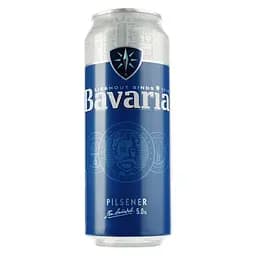 Пиво Bavaria, світле, фільтроване, 5%, з/б, 0,5 л