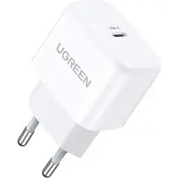 Адаптер зарядний блок живлення Ugreen CD241 Mini Type-C 20W PD білий
