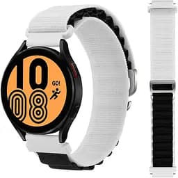 Ремінець для Xiaomi Amazfit Bip Bip Lite Bip U Bip 1S Bip 3 - біло-чорний Watchbands NormalCloth Wave ширина кріплення 20мм нейлоновий (W26-4WB30409530)