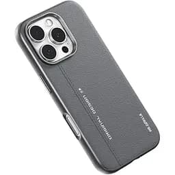 Чохол Blueo Leather with MagSafe для Apple iPhone 16 Pro Max Grey (B52-I16PMGRY) [115148] - мініатюра 2
