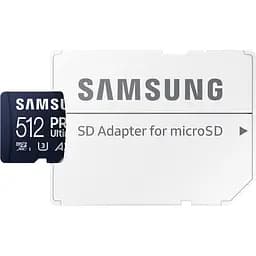 Карта пам'яті Samsung microSDXC 512GB Class 10 UHS-I U3 V30 A2 PRO Ultimate + SD Adapter [MB-MY512SA] [112858] - мініатюра 2