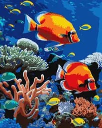 Набір для розпису по номерах Яскравий риф, Ideyka, 40x50 см, КНО6703