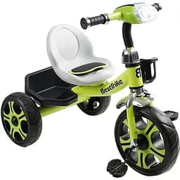 Триколісний велосипед Best Trike BS-25084 з фарою та кошиком зелений