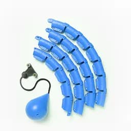 Хулахуп синій з обтяжувачем Hoola Hoop Massager і пояс для схуднення Вулкан - мініатюра 7