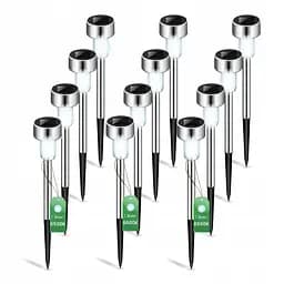 Стовпчик для газону Lumiled Palis сріблястий, набір 12 шт.