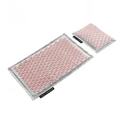 Коврик акупунктурный 4FIZJO Eco Mat Аппликатор Кузнецова с подушкой 68 x 42 см Grey/Pink 4FJ0228 (P-5907739312174)