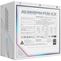 Блок живлення Gigabyte 850W ATX 3.1 GP-AE850PM PG5 ICE (GP-AE850PM PG5 ICE) - мініатюра 4