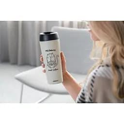 Термокружка Ardesto Coffee Тime Meowning 450 мл Бежева (AR2645WC) - мініатюра 2