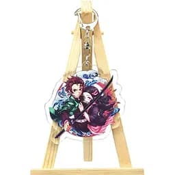 Брелок акриловий Клинок розсікаючий демонів Незуко та Танджиро Камадо Demon Slayer Tanjuurou Kamado 5 см