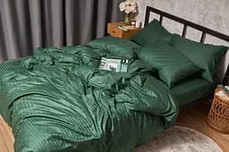 Підковдра Moon&Star Satin Stripe Stripe Verdant Полуторна 143x210 см - мініатюра 4