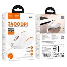 Миша HOCO Wonderful gaming luminous wired mouse GM37| 800-1200-1600-2400 dpi| - мініатюра 2