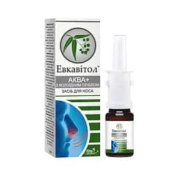 Засіб для носа "Евкавітол Аква плюс" з колоїдним сріблом, 10 мл