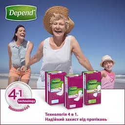 Урологічні прокладки Depend Normal 72 шт. (6 уп. х 12 шт.) - мініатюра 7