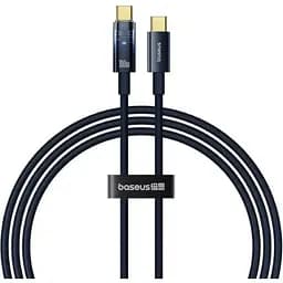 Кабель Baseus Explorer Charging Cable USB-C to USB-C 100W with Auto Shutdown 2 м Deepsea блакитний