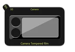 Захисне скло на камеру HD DK 3D Color Glass для Samsung Galaxy Z Flip3 5G F711 black - мініатюра 2