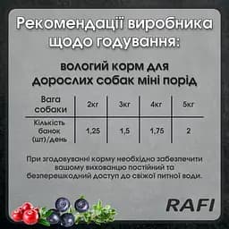 Вологий корм для дорослих собак дрібних порід Dolina Noteci Rafi Mini пауч з яловичиною 150 г - мініатюра 2
