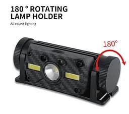 Налобний ліхтар Boruit B34 сенсор 21700/18650 ІК руху USB XM-L2+2*COB 4000лм - мініатюра 10