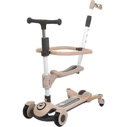 Детский самокат JR 3-127-BRN 3 в 1 коричневый