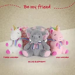 Плед Perletti Toys Tiara Unicorn з м'якою іграшкою 120x80 см рожевий/білий (P13071) - мініатюра 6