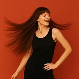 Перука аніме пряме волосся 70 см довгий чубчик жіночий каштановий