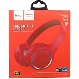 Наушники полноразмерные Hoco W41 Charm 2-в-1 со слотом microSD красные