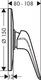 Змішувач Hansgrohe Novus 1jet прихованого монтажу для душу mini 71067000, Хром - мініатюра 2